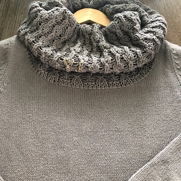 MEXX Grey Sweater Cowl Neck Dress, Size Small - Picture 4 of 4